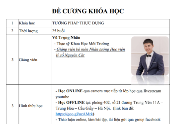 Đề cương học tướng pháp – Vũ Trọng Nhân